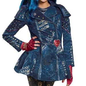 NWT Official Disney Descendants 2 Evie Faux Leather Studded Jacket